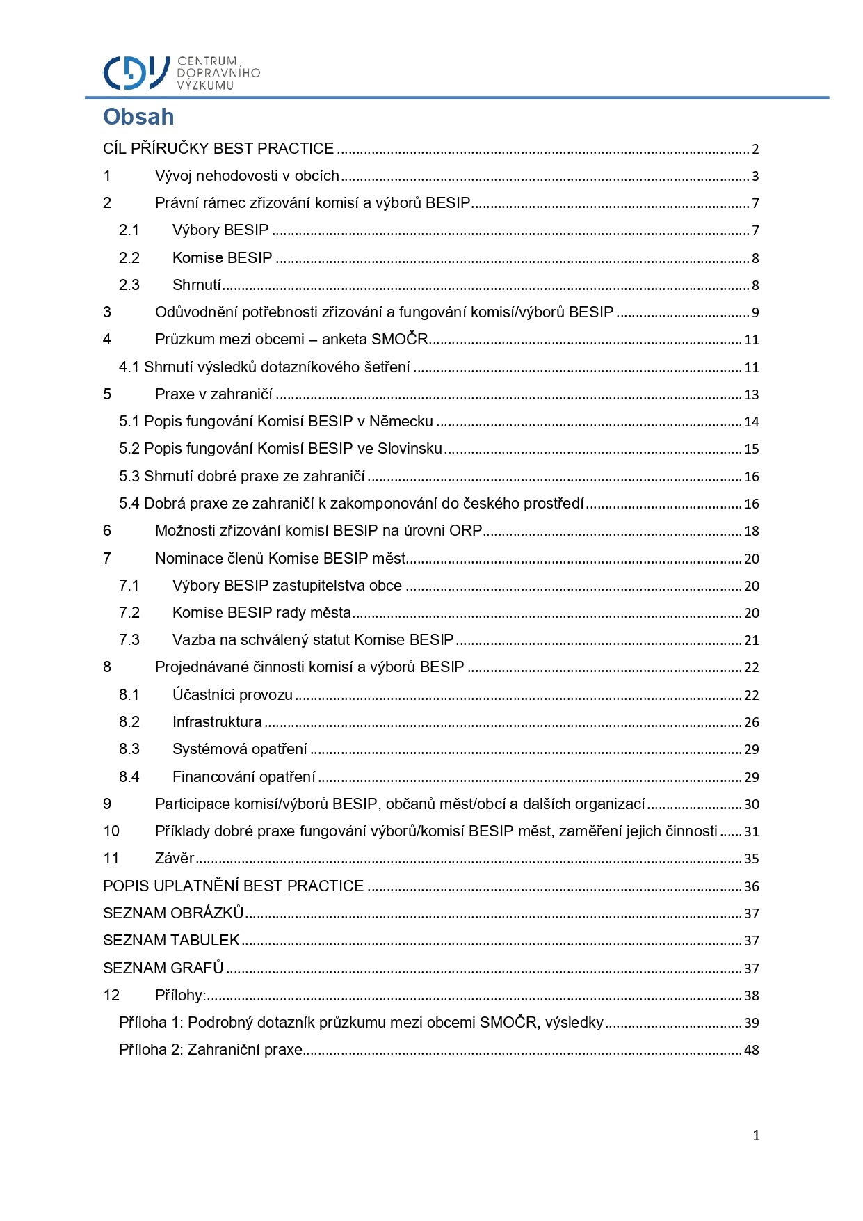 Best practice pro zřizování a fungování komisí a výborů BESIP v obcích