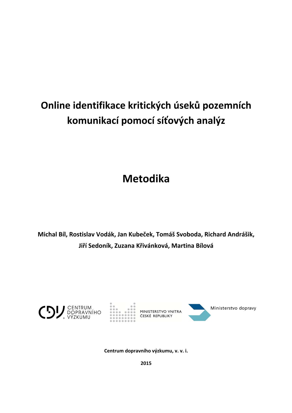 Online identification of critical road sections using network analyses