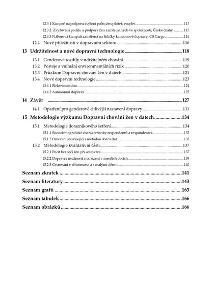 Genderové aspekty v dopravě. Data o rozdílech v přístupu, příležitostech a potřebách