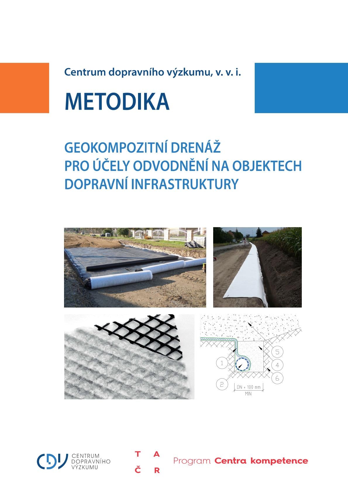 Geocomposite drainage for drainage purposes on transport infrastructure objects 