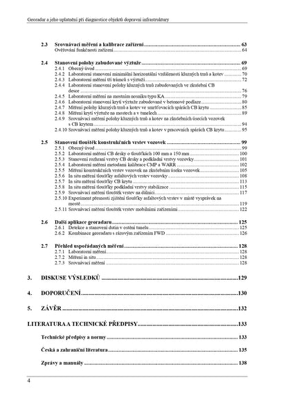 Georadar and its application in the diagnosis of transport infrastructure objects