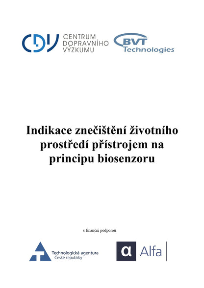 Indication of environmental pollution with a device based on the principle of a biosensor