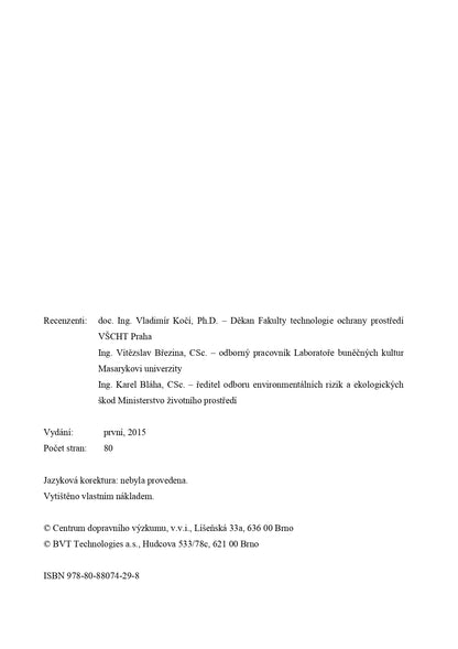 Indication of environmental pollution with a device based on the principle of a biosensor