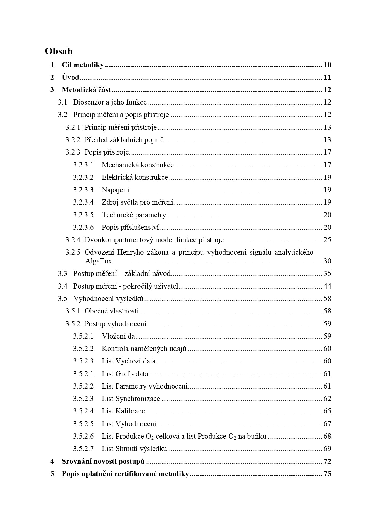 Indication of environmental pollution with a device based on the principle of a biosensor