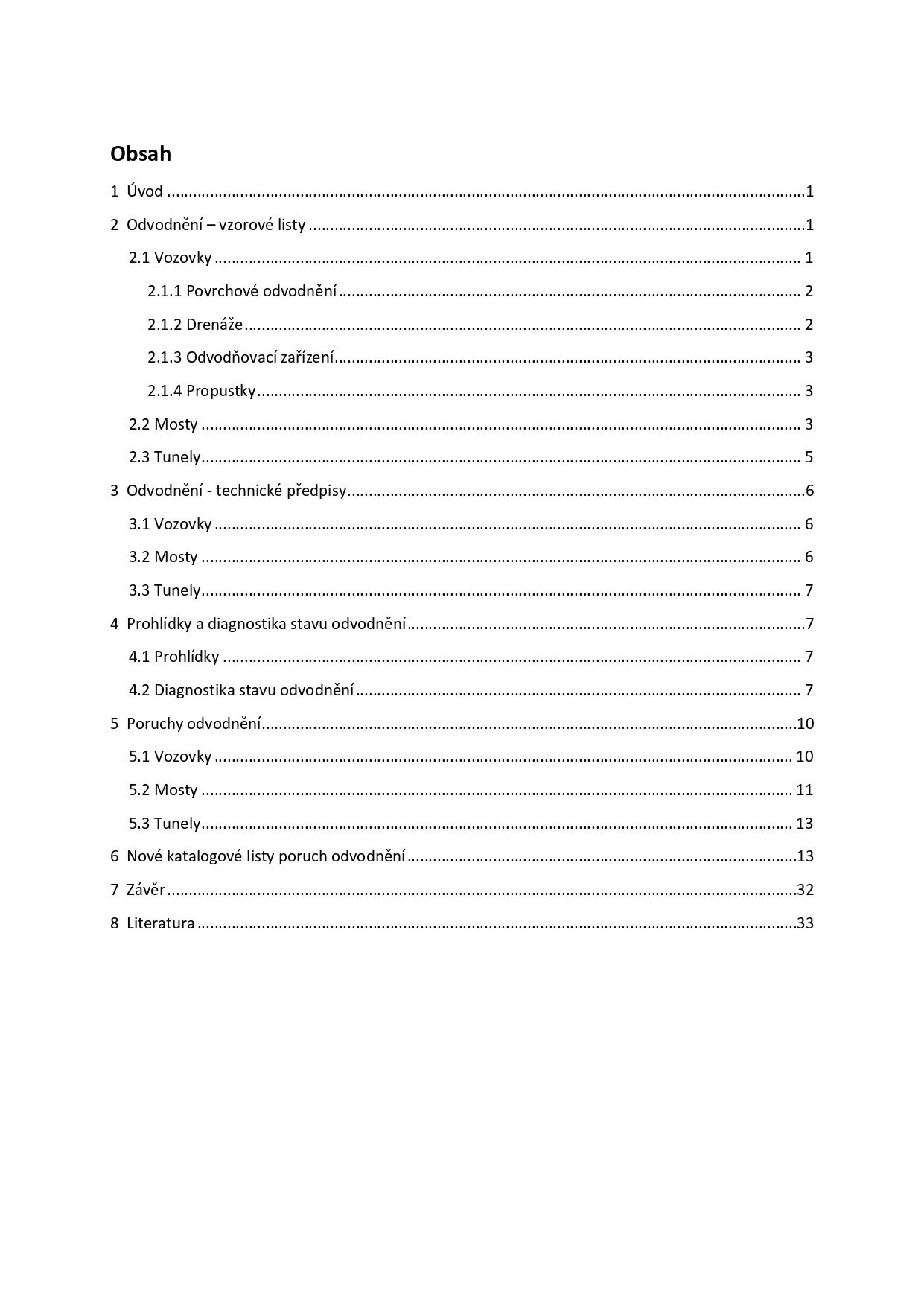 Catalog of drainage faults on roads