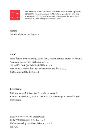 Synthetic fuels for transport