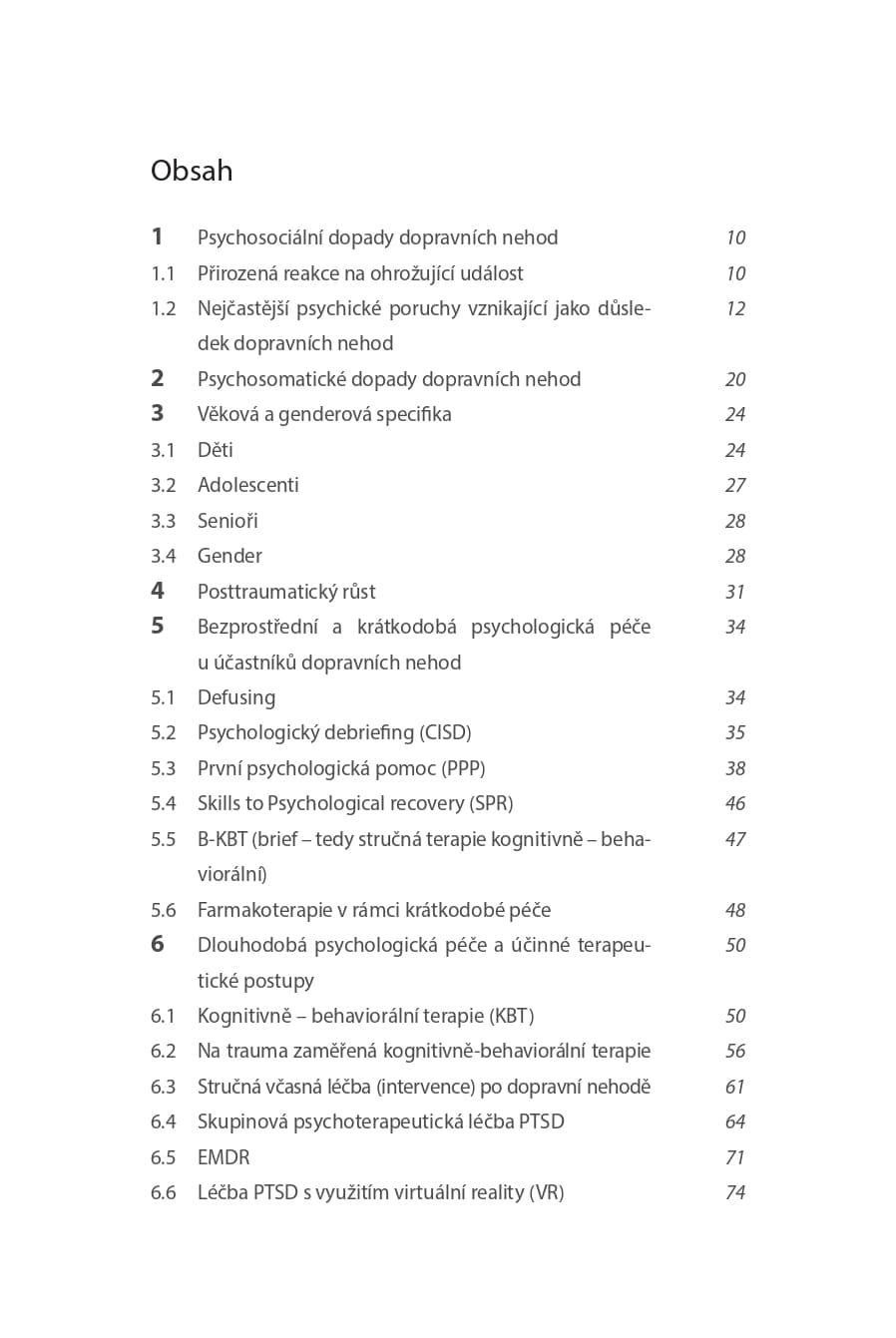 A comprehensive system of post-accident care in the Czech Republic