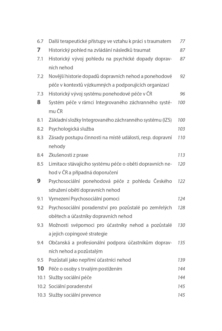 Komplexní systém ponehodové péče v ČR