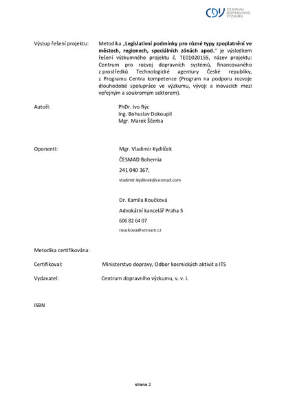 Legislative conditions for different types of charging in cities, regions, special zones, etc.