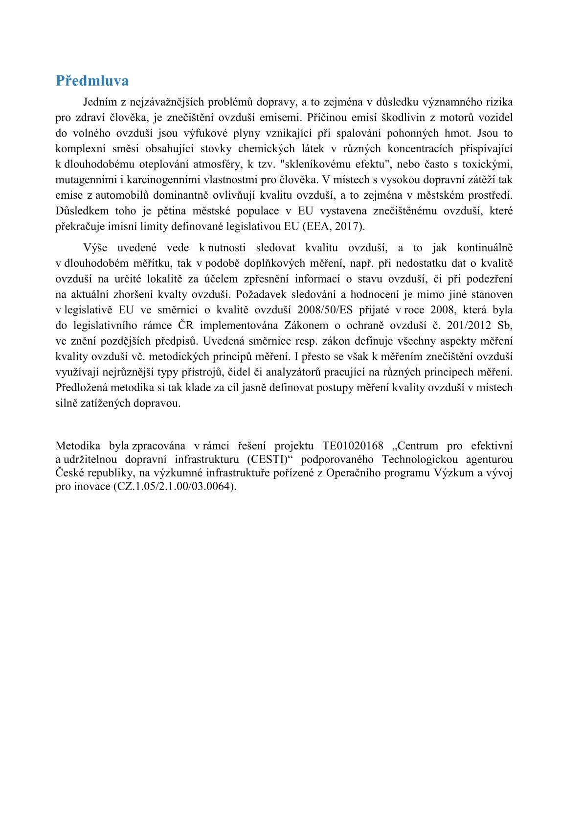 Air quality monitoring in places with high traffic load