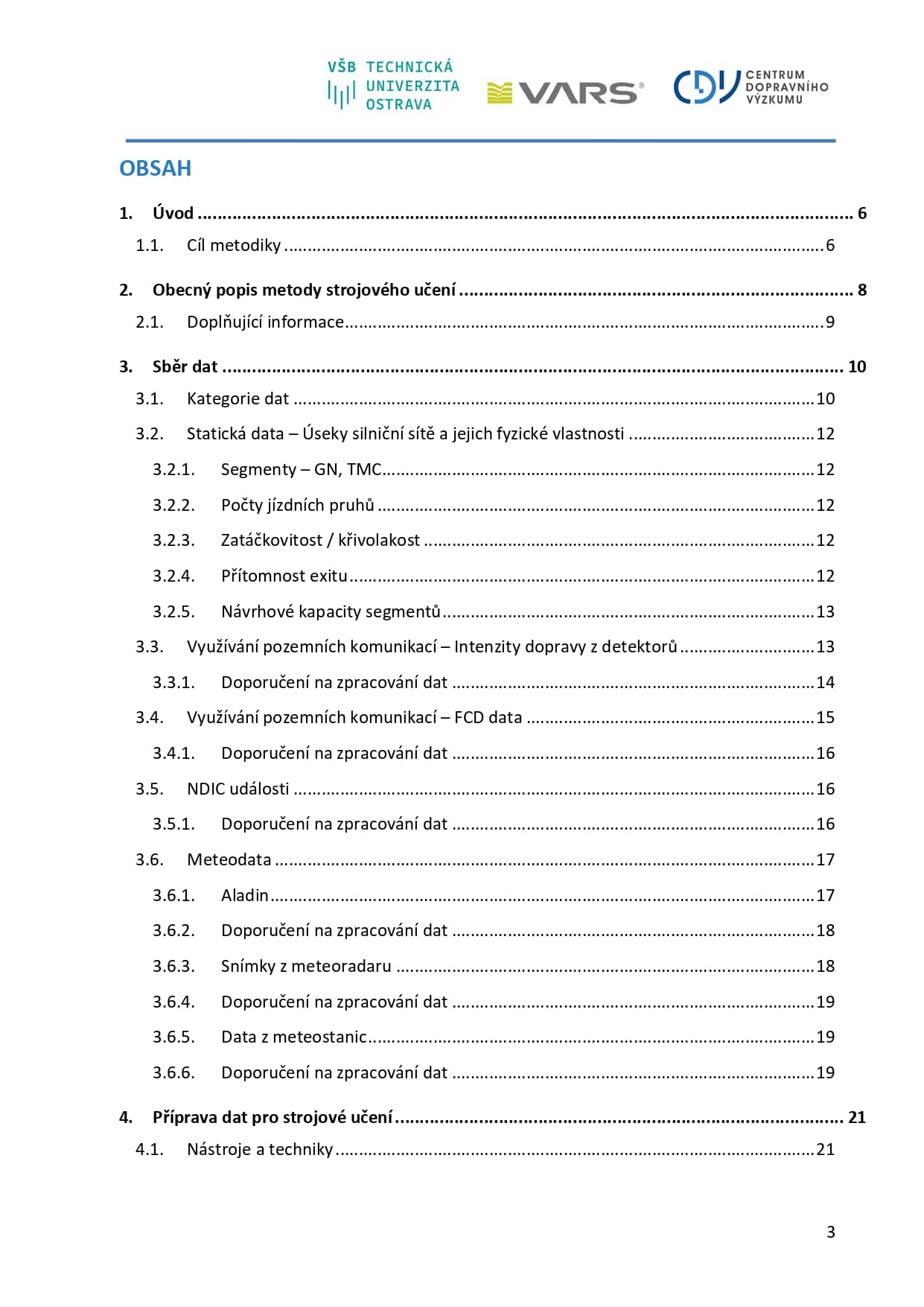 Requirements for data sources and their quality for the implementation of a system for predicting traffic conditions based on machine learning