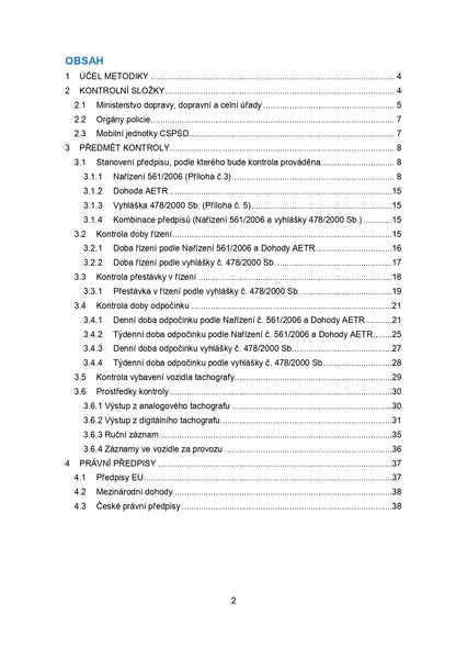 Methodology for checking compliance with social regulations in road transport