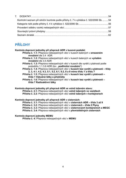 Methodology for controlling the transport of dangerous goods by road