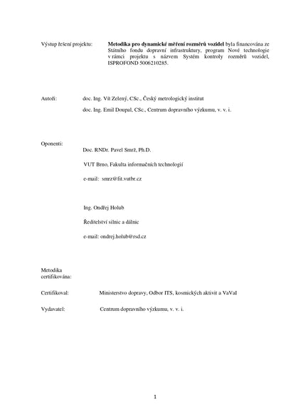 Methodology for dynamic measurement of vehicle dimensions