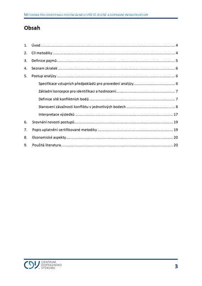 Methodology for identifying potential clashes between green and transport infrastructure