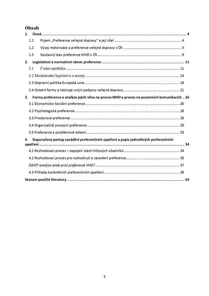 Methodology for public transport preference