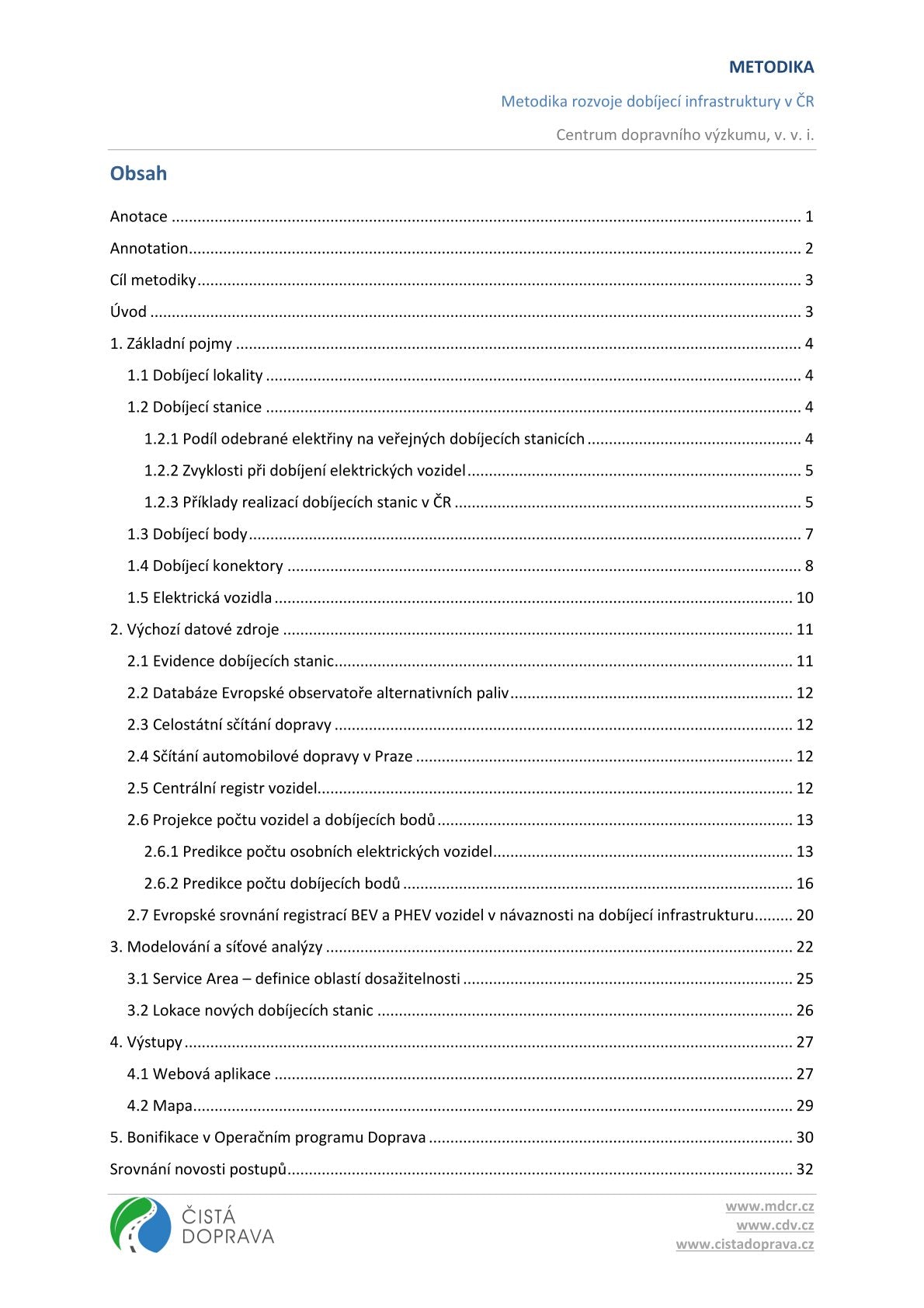 Methodology for the development of charging infrastructure in the Czech Republic