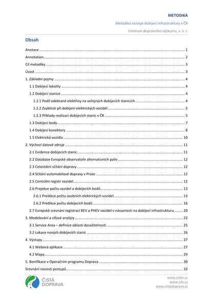 Metodika rozvoje dobíjecí infrastruktury v ČR
