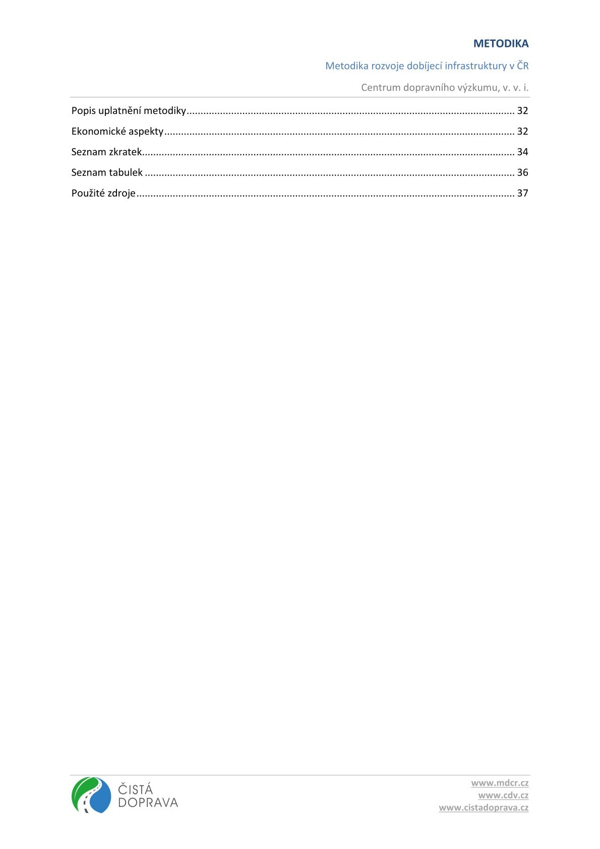 Methodology for the development of charging infrastructure in the Czech Republic