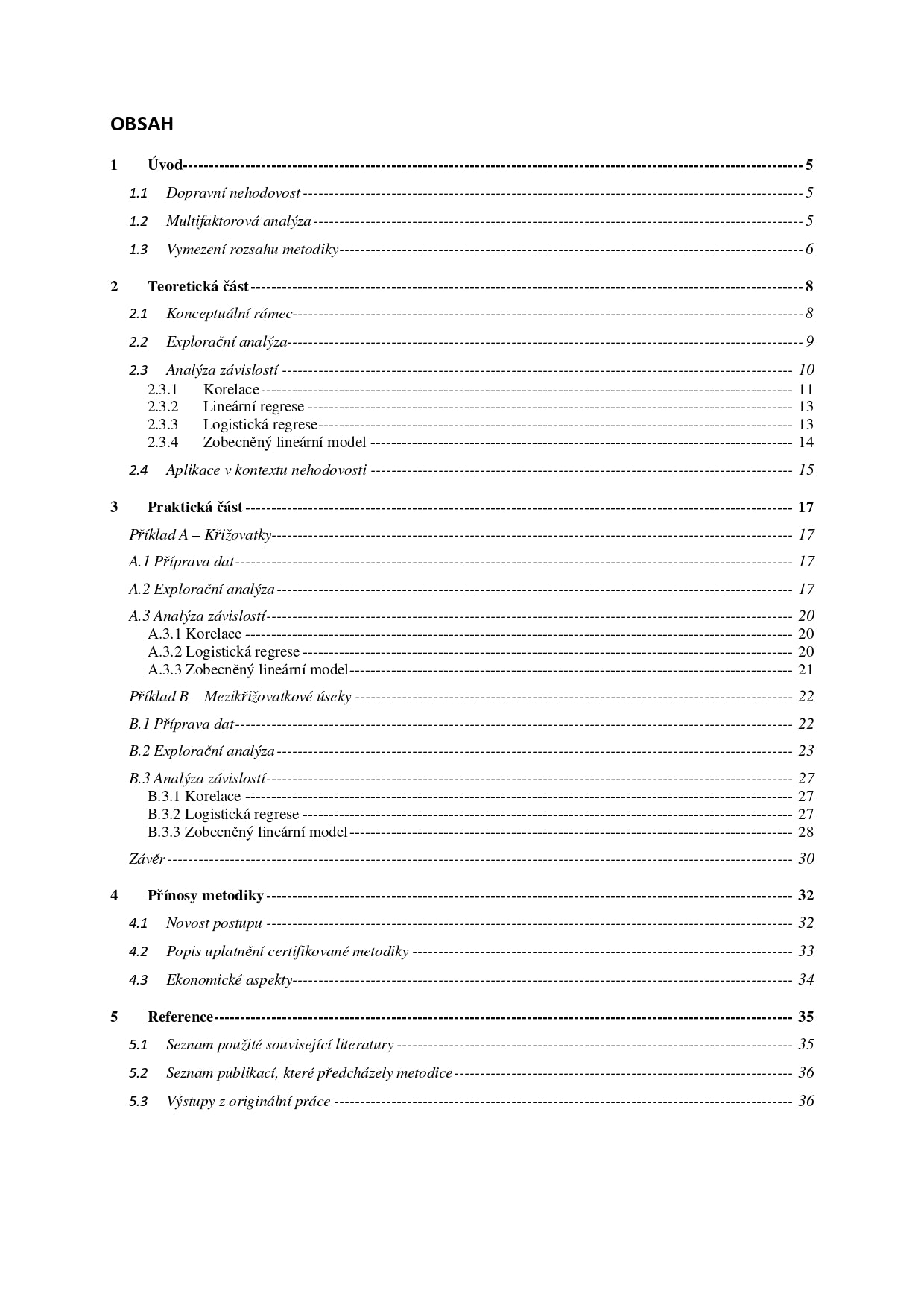 Multifactor analysis of traffic accidents