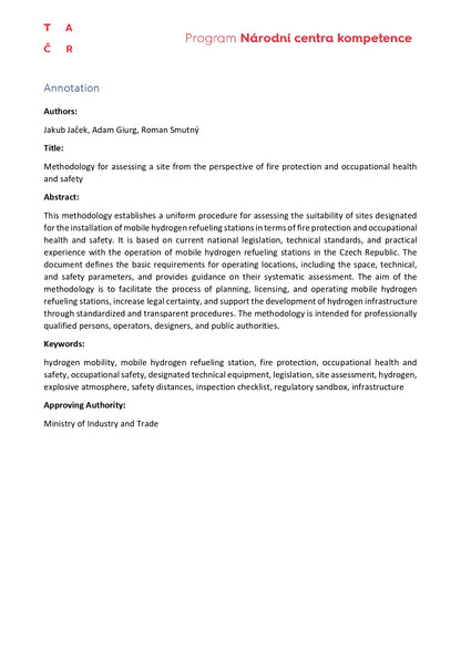 Methodology for assessing a site from a fire safety and occupational health and safety perspective