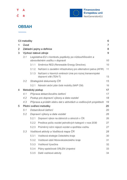 Methodology for calculating the demand for low-carbon and renewable hydrogen in transport in the Czech Republic until 2030