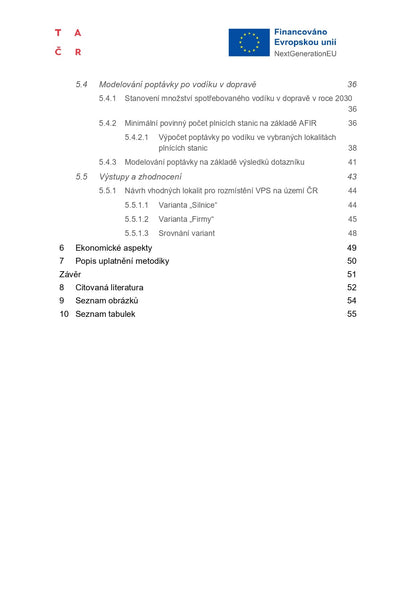 Metodika výpočtu poptávky po nízkouhlíkovém a obnovitelném vodíku v dopravě v České republice do roku 2030