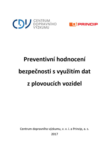 Preventivní hodnocení bezpečnosti s využitím dat z plovoucích vozidel