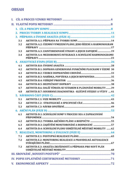 Methodology for the preparation of sustainable mobility plans for cities in the Czech Republic