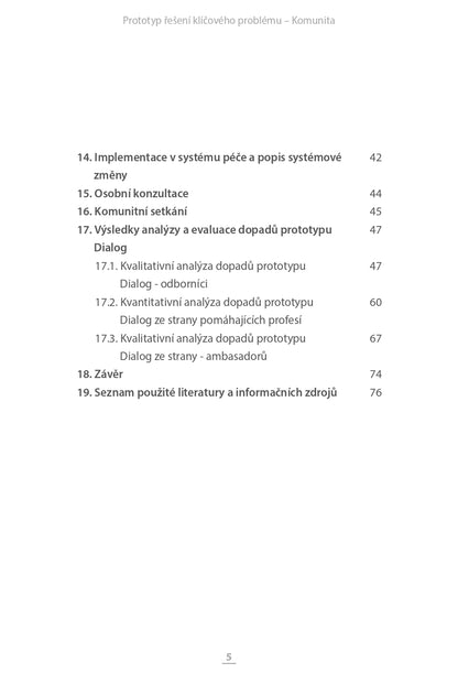 Prototyp řešení klíčového problému DIALOG