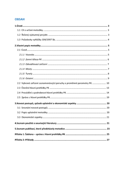 Implementation and outputs of the main road inspections for individual levels of administrators