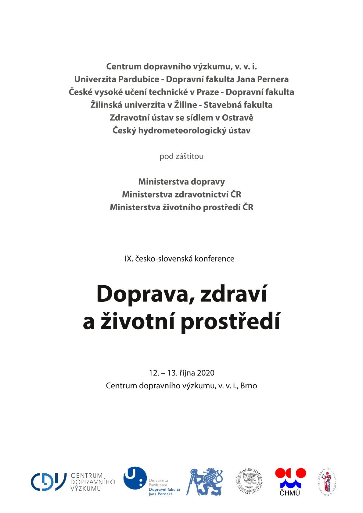 Sborník příspěvků z konference Doprava, zdraví a životní prostředí 2020