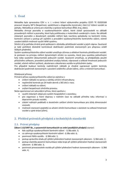 Methodology for the Design and Operation of Vehicle Weighing in Motion (WIM) Systems