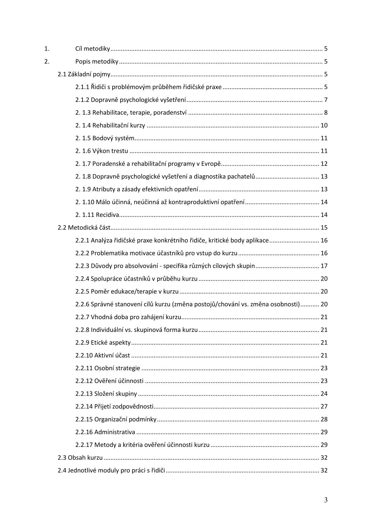 Methodology for working with drivers who are serving a prison sentence for traffic offences