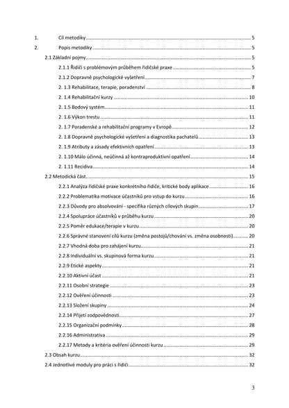 Methodology for working with drivers who are serving a prison sentence for traffic offences