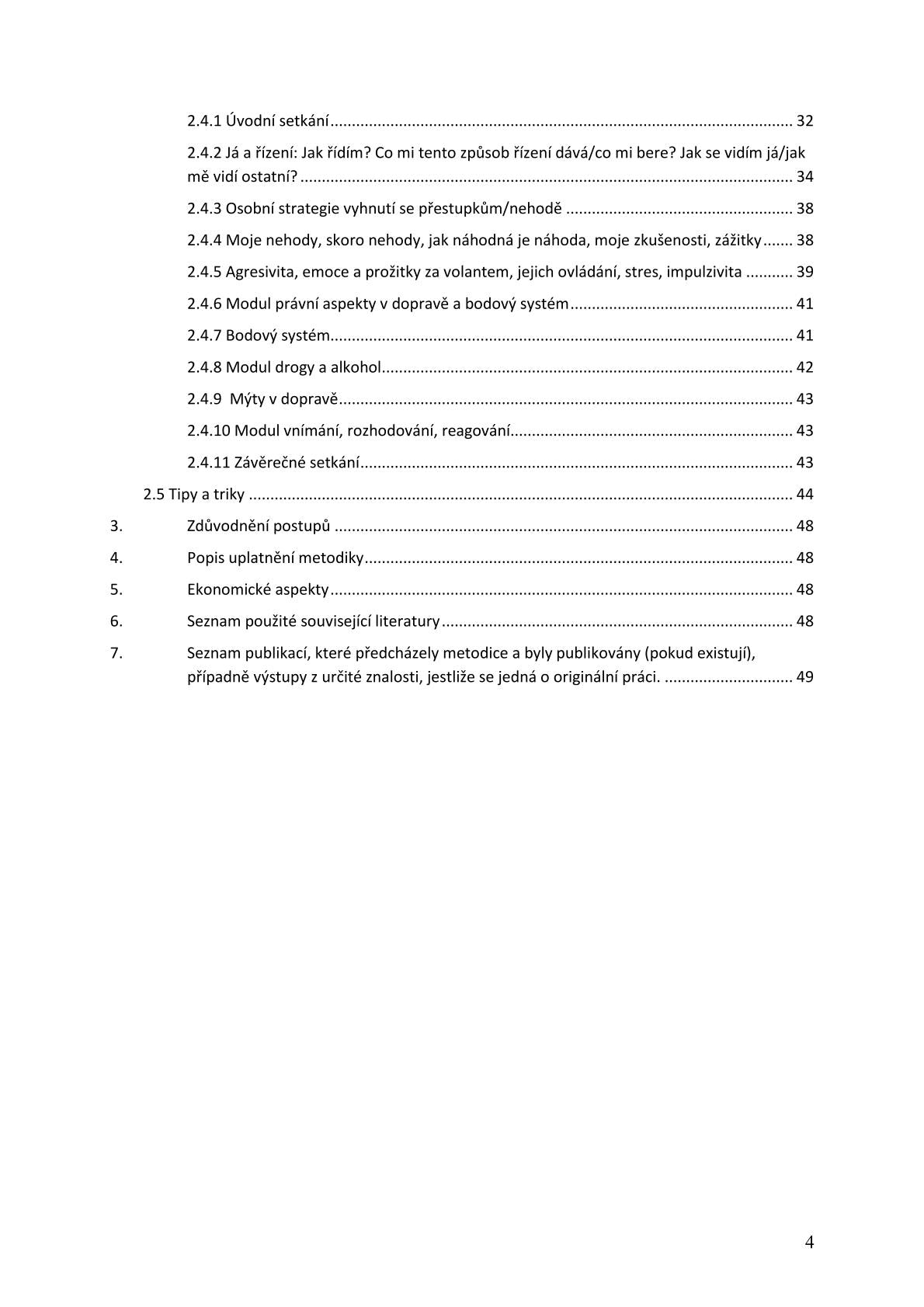 Methodology for working with drivers who are serving a prison sentence for traffic offences